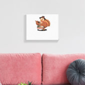 Erntedank Truthühner frisst Ramen Oversized T - Sh Leinwanddruck (Insitu (Wohnzimmer))