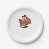 Erntedank Truthühner frisst Ramen Oversized T - Sh Pappteller (Vorderseite)