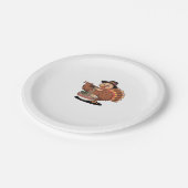 Erntedank Truthühner frisst Ramen Oversized T - Sh Pappteller (Schrägansicht)