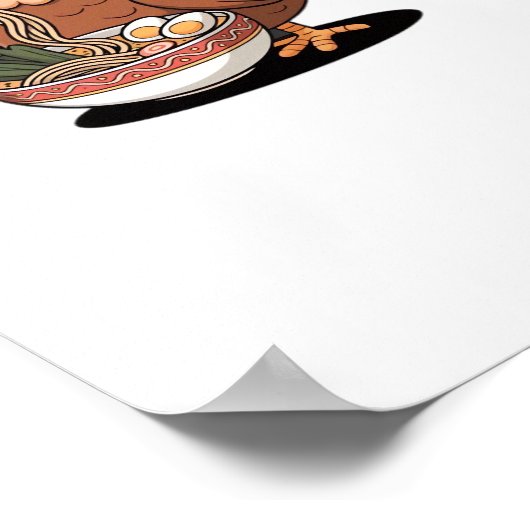 Erntedank Truthühner frisst Ramen Oversized T - Sh Poster (Ecke)