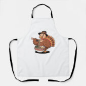 Erntedank Truthühner frisst Ramen Oversized T - Sh Schürze (Vorderseite)