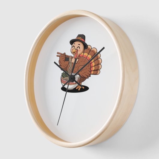 Erntedank Truthühner frisst Ramen Oversized T - Sh Uhr (Winkel)