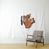 Erntedank Truthühner frisst Ramen Oversized T - Sh Wandteppich (Beispiel (Horizontal))