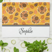 Erntedank Truthühner Personalisiert Geschirrtuch (Gefaltet)