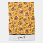 Erntedank Truthühner Personalisiert Geschirrtuch (Vertikal)