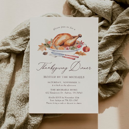 Erntedank Türkei Abendessen Einladung