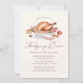 Erntedank Türkei Abendessen Einladung (Vorderseite)