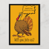 Erntedank Türkei Abendessen Einladung (Vorderseite)