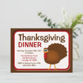 Erntedank Türkei Abendessen Einladungen (Stehend Vorderseite)