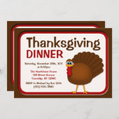 Erntedank Türkei Abendessen Einladungen (Vorne/Hinten)