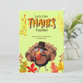 Erntedank Türkei Abendessen Festessen Einladung (Stehend Vorderseite)