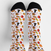 Erntedank Türkei Abendessen Herbst Socken (Oben)