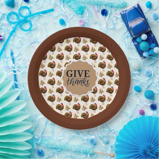 Erntedank Türkei Abendessen Pappteller (Party)