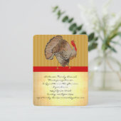 Erntedank Türkei Abendessen Party Einladung (Stehend Vorderseite)