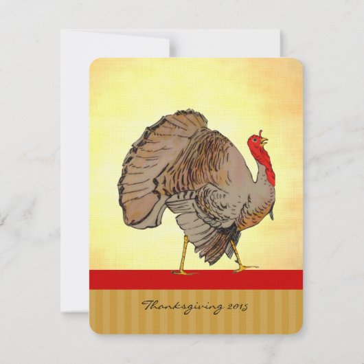 Erntedank Türkei Abendessen Party Einladung (Rückseite)