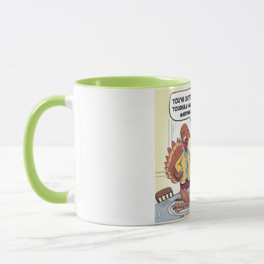 Erntedank Türkei Abendessen Tasse (Links)