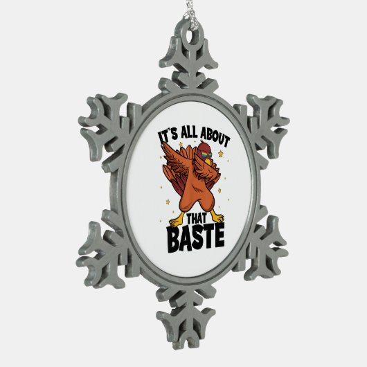 Erntedank Türkei alles über diese Baste Schneeflocken Zinn-Ornament (Links)