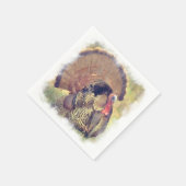 Erntedank Türkei Aquarell Mixed Media Serviette (Ecke)