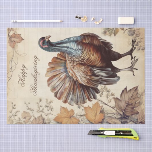 Erntedank Türkei Aquarellfarbe Seidenpapier (Handwerk)