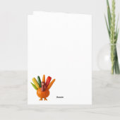 Erntedank Türkei Basting Karte (Rückseite)