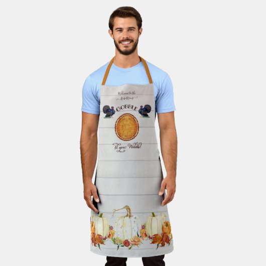 Erntedank Türkei Begrüßung Gobble bis Sie weinen Schürze (Getragen)