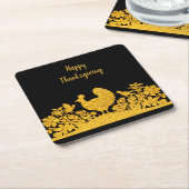 Erntedank Türkei Blumenpapier Untersetzer (angewinkelt)