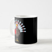 Erntedank Türkei Bowling Button Matching Team Gesc Kaffeetasse (Vorderseite Links)