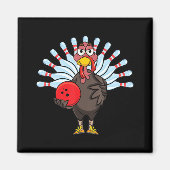 Erntedank Türkei Bowling Button Matching Team Gesc Magnet (Vorne)