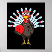 Erntedank Türkei Bowling Button Matching Team Gesc Poster (Vorne)