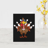 Erntedank Türkei Bowling Karte (Gelbe Blume)