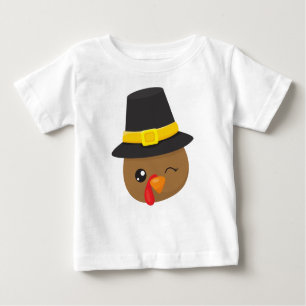 Erntedank Türkei, Braune Türkei, Pilgerhut Baby T-shirt