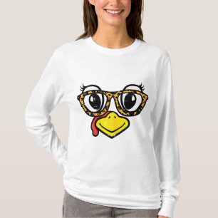Erntedank Türkei Brille Niedlich Fall Girls Kinder T-Shirt