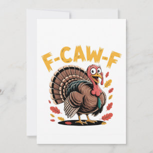 Erntedank Türkei Cawing F-Caw-F Funny Crow Save The Date