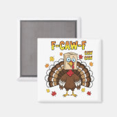 Erntedank Türkei Cawing F-Caw-F Magnet (Vorderseite/Rückseite)