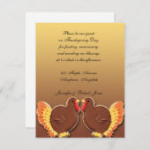 Erntedank Türkei Cookie Einladung (Vorne/Hinten)