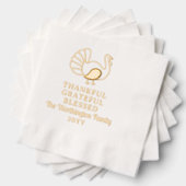 Erntedank Türkei dankbar, gesegnet Servietten Mit Folie (Insitu (Gestapelt))