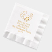 Erntedank Türkei dankbar, gesegnet Servietten Mit Folie (Links)