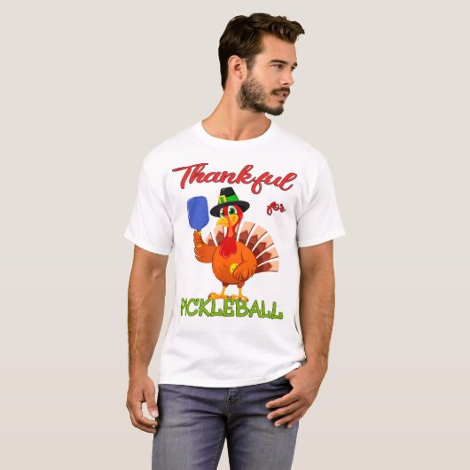 Erntedank Türkei - Danke für Pickleball T-Shirt (Vorne ganz)