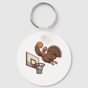 Erntedank Türkei Dunking Basketball Funny Schlüsselanhänger