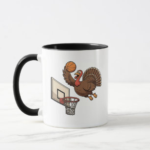 Erntedank Türkei Dunking Basketball Funny Tasse