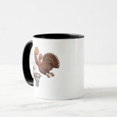 Erntedank Türkei Dunking Basketball Funny Tasse (Vorderseite Links)