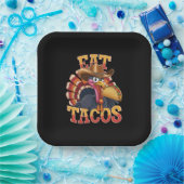 Erntedank Türkei Eat Tacos Funny mexikanisch Pappteller (Party)