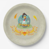 Erntedank Türkei Eating Pumpkin Pie Pappteller (Vorderseite)