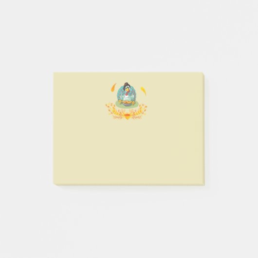 Erntedank Türkei Eating Pumpkin Pie Post-it Klebezettel (Vorderseite)