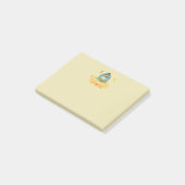 Erntedank Türkei Eating Pumpkin Pie Post-it Klebezettel (angewinkelt)