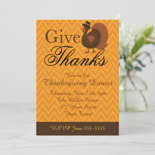 Erntedank Türkei Einladung (Stehend Vorderseite)