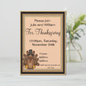 Erntedank Türkei Einladung (Stehend Vorderseite)