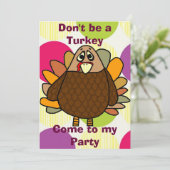 Erntedank Türkei Einladung (Stehend Vorderseite)