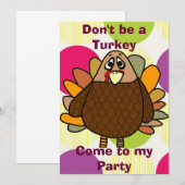 Erntedank Türkei Einladung (Vorne/Hinten)