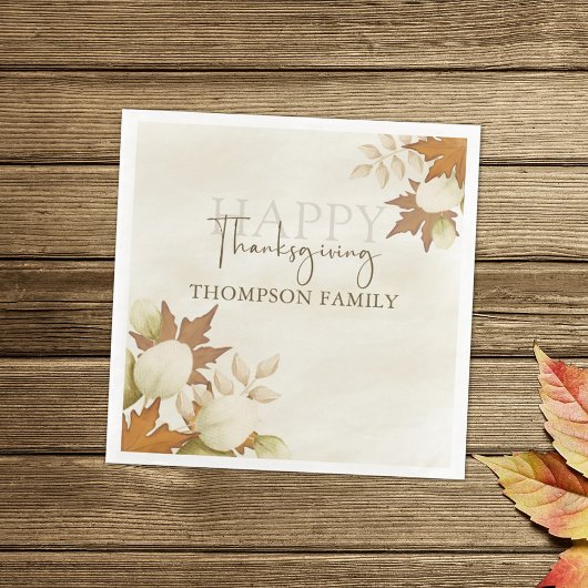 Erntedank Türkei Elegant Greenerenery Foliage Pape Serviette